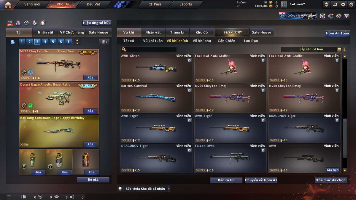 shop acc cf uy tin gia re
